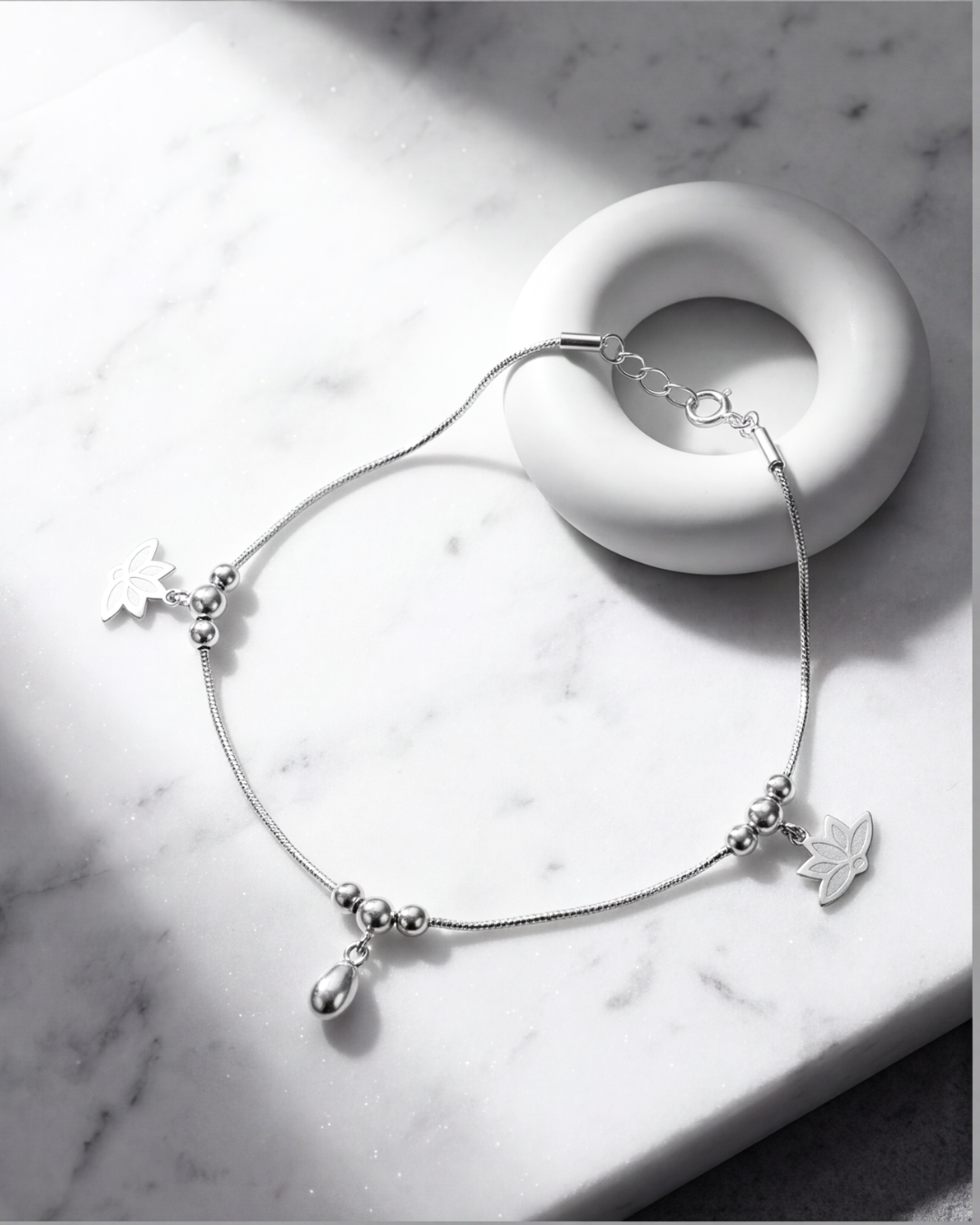 Luna Drop Charm Anklet