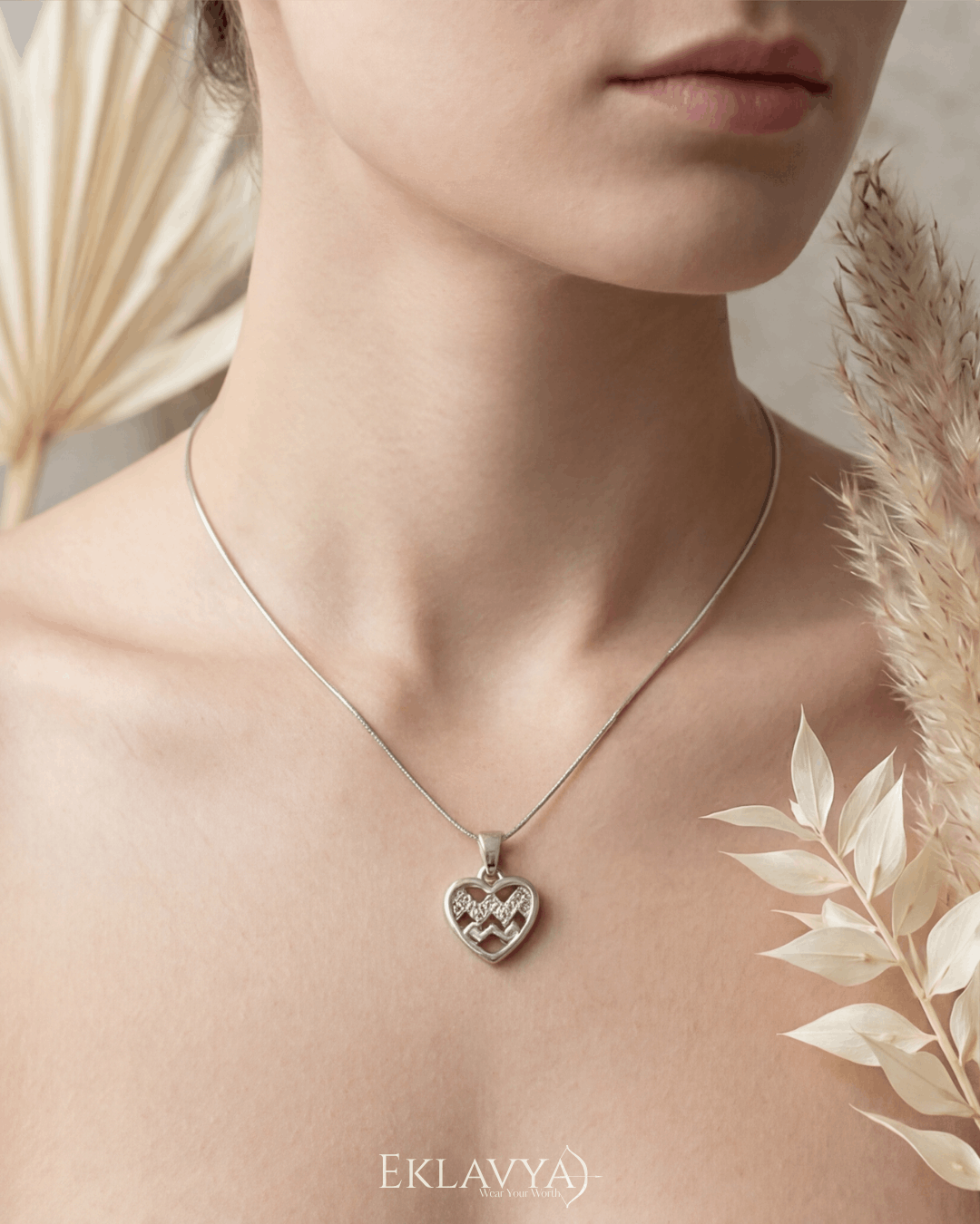 Zig Heart Pendant