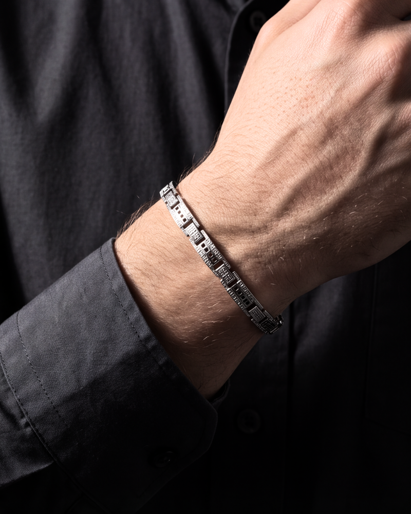 Eklavya Men's Imperial Geometric Link Bracelet — catalog image 1