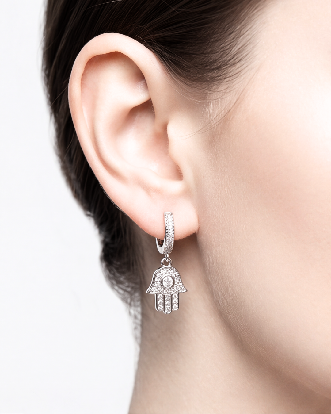 Hamsa Charm Baali Earrings
