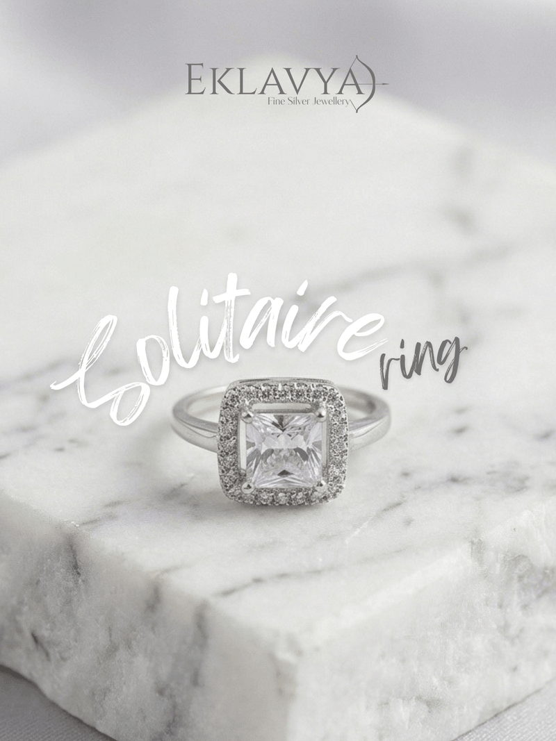 Icon Solitaire Ring in 925 sterling silver