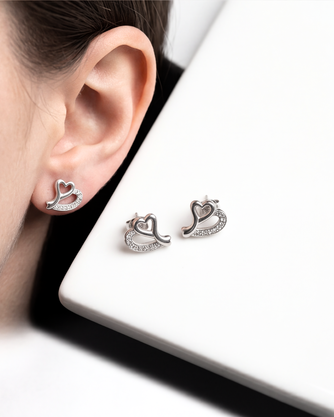 Amoura Heart Stud Earrings