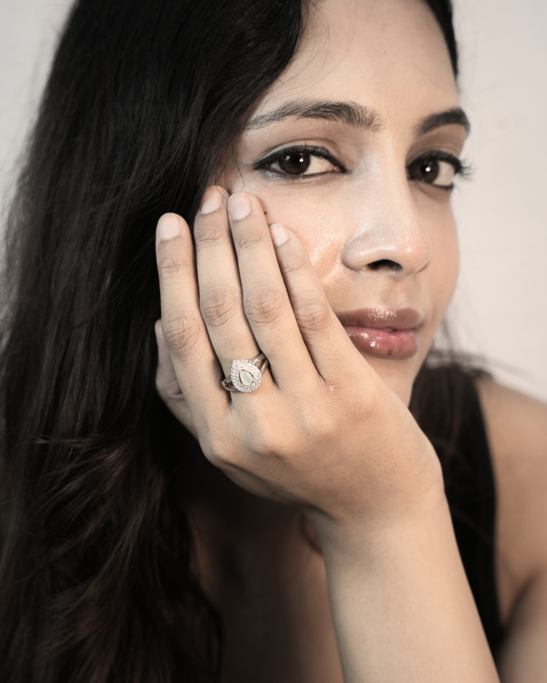 Eklavya Aqua Lumiere Halo Ring — catalog image 5
