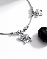Eklavya Lucky Trunk Elephant Charm Anklet — catalog image 3