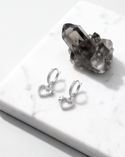 Royale Heart Charm Baali Earrings