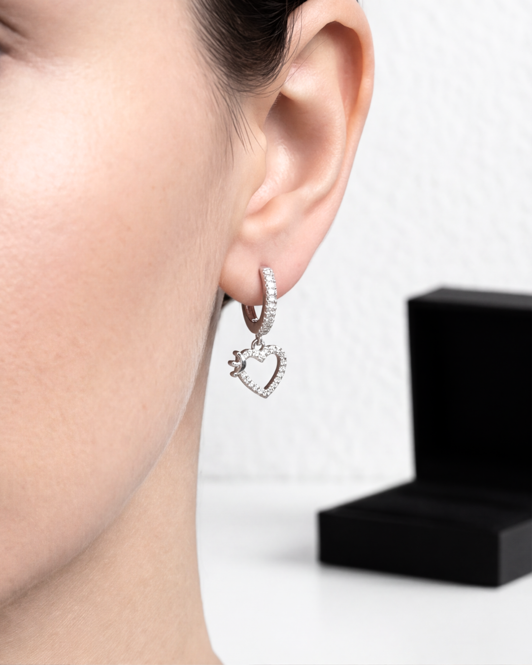 Royale Heart Charm Baali Earrings