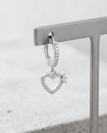 Royale Heart Charm Baali Earrings
