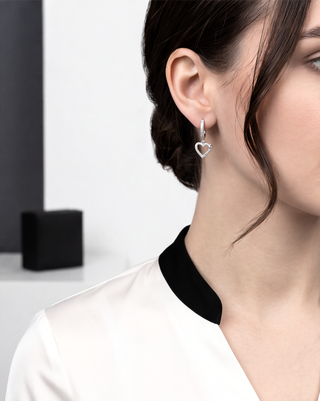 Royale Heart Charm Baali Earrings