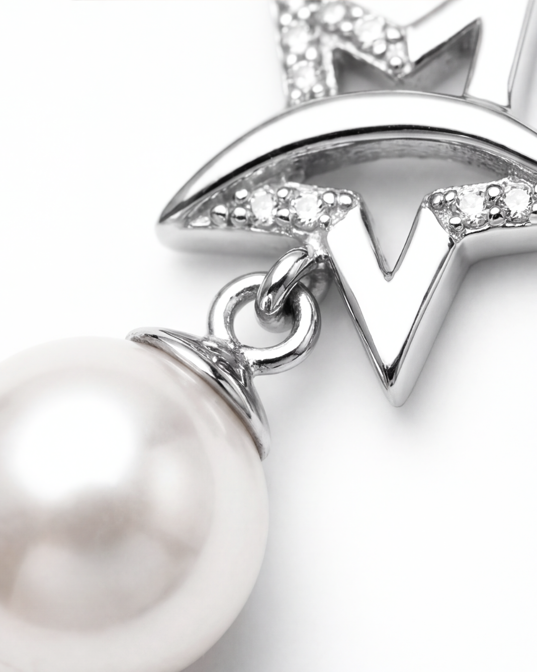 Celestial Pearl Star Stud Earrings