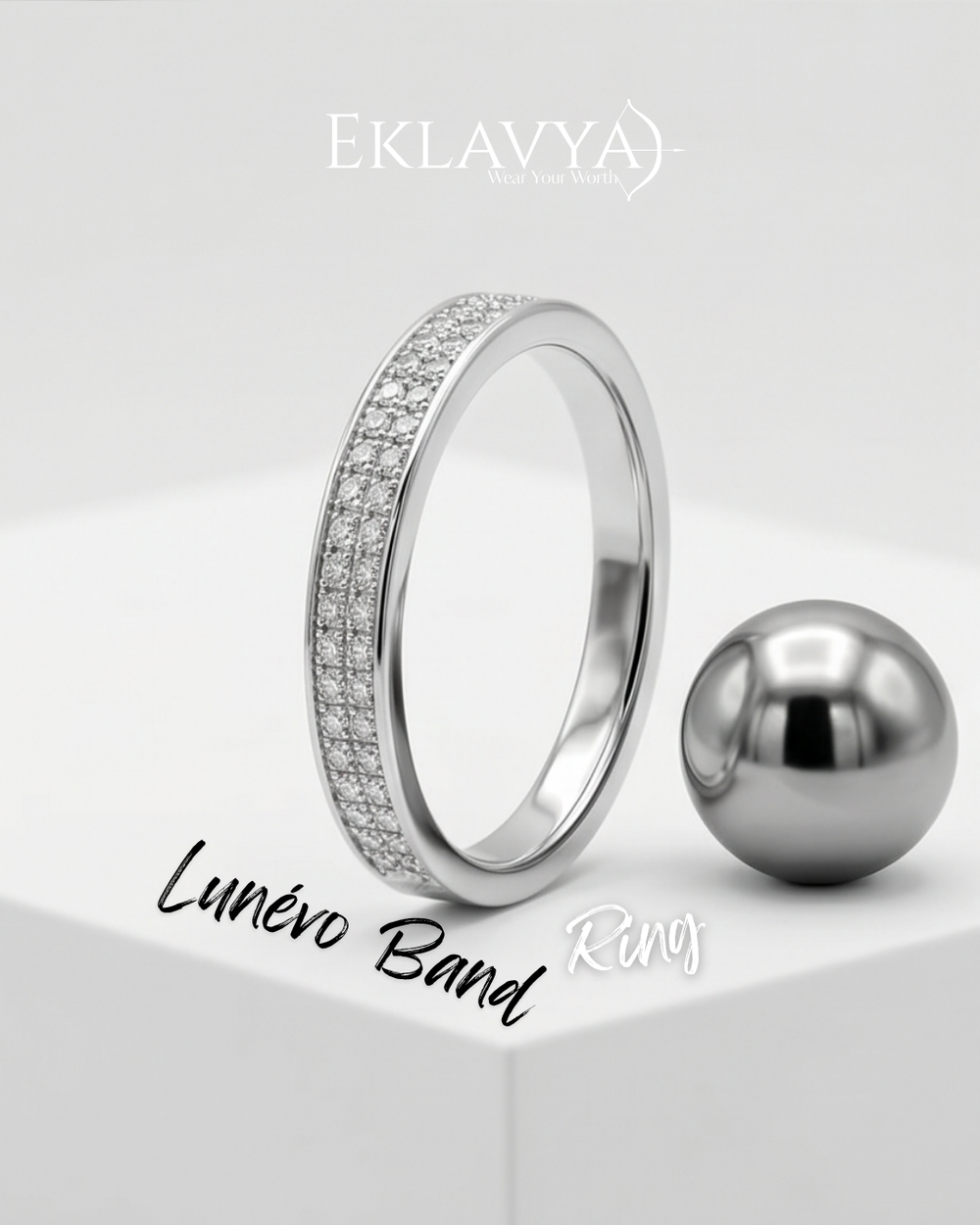 Lunevo Pavé Band Ring