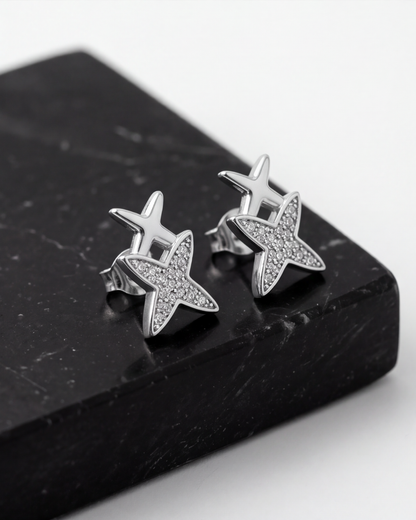 Celestia Cross Stud Earrings