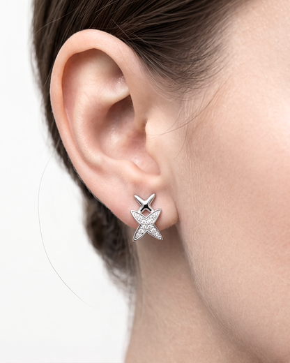 Celestia Cross Stud Earrings