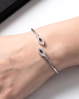 Eklavya Marquise Halo Open Cuff Bracelet — catalog image 3