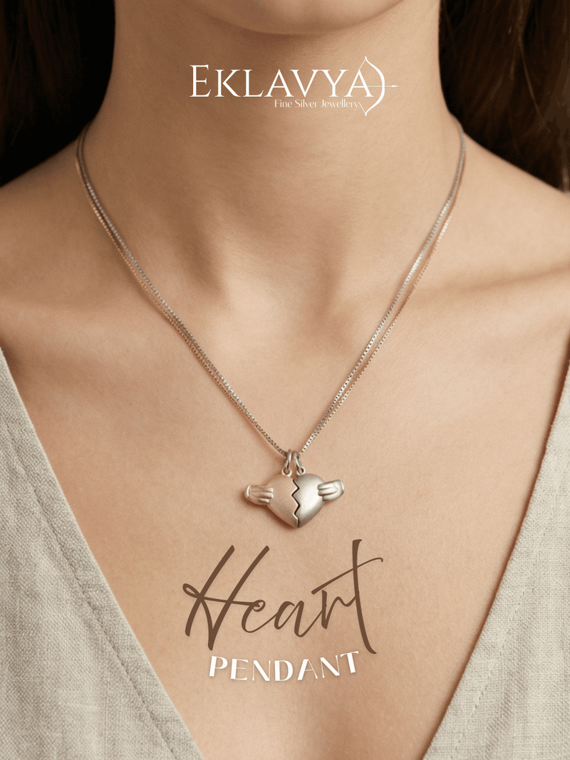 Eklavya Dual-Tone Heart Necklace — catalog image 1