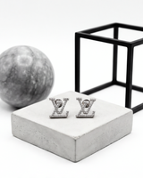 Eklavya Monogram Luxe Pavé Stud Earrings — catalog image 5