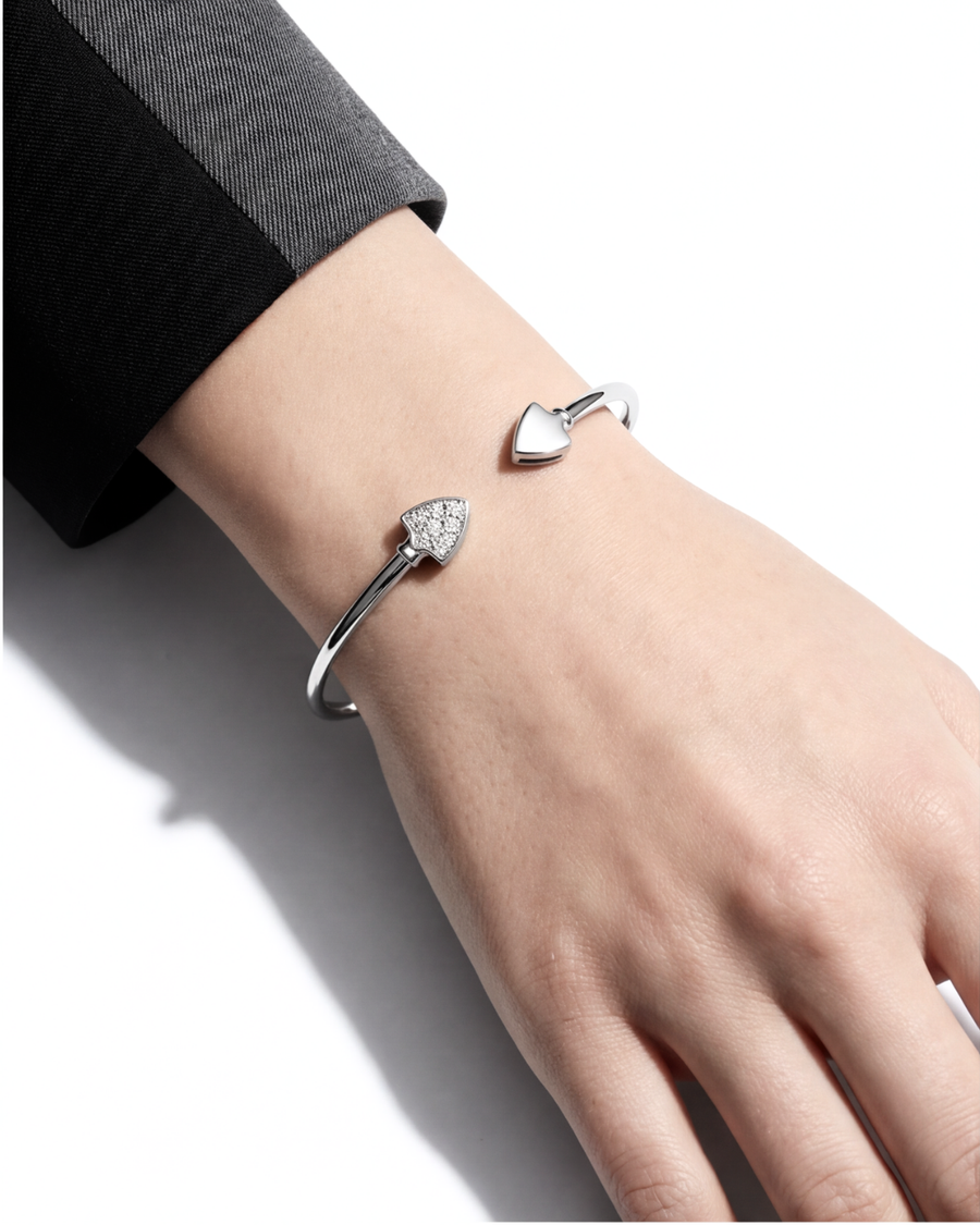 Aurelia Heart Open Cuff Bracelet