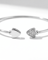 Eklavya Aurelia Duo Heart Open Cuff Bracelet — catalog image 2