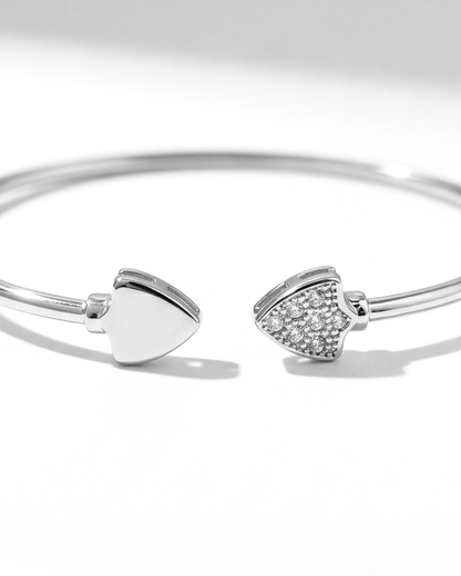 Aurelia Heart Open Cuff Bracelet
