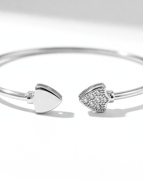 Eklavya Aurelia Duo Heart Open Cuff Bracelet — catalog image 2