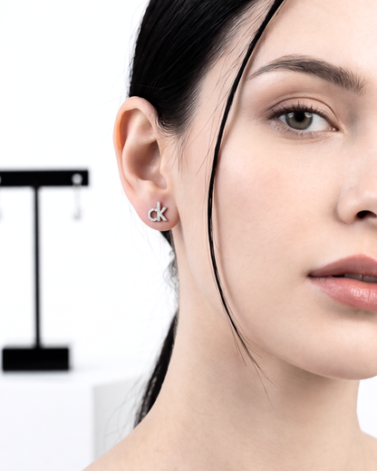 CK Signature Stud Earrings