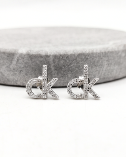 CK Signature Stud Earrings