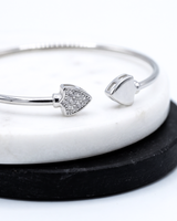 Eklavya Aurelia Duo Heart Open Cuff Bracelet — catalog image 4