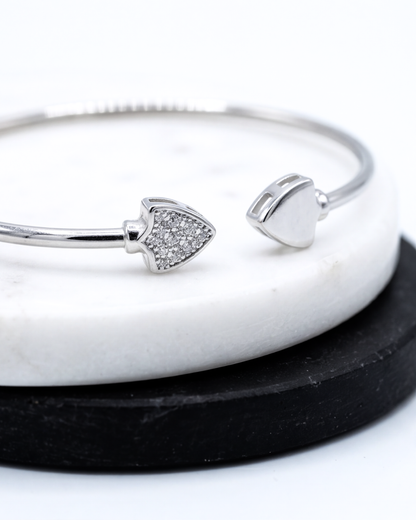 Aurelia Heart Open Cuff Bracelet