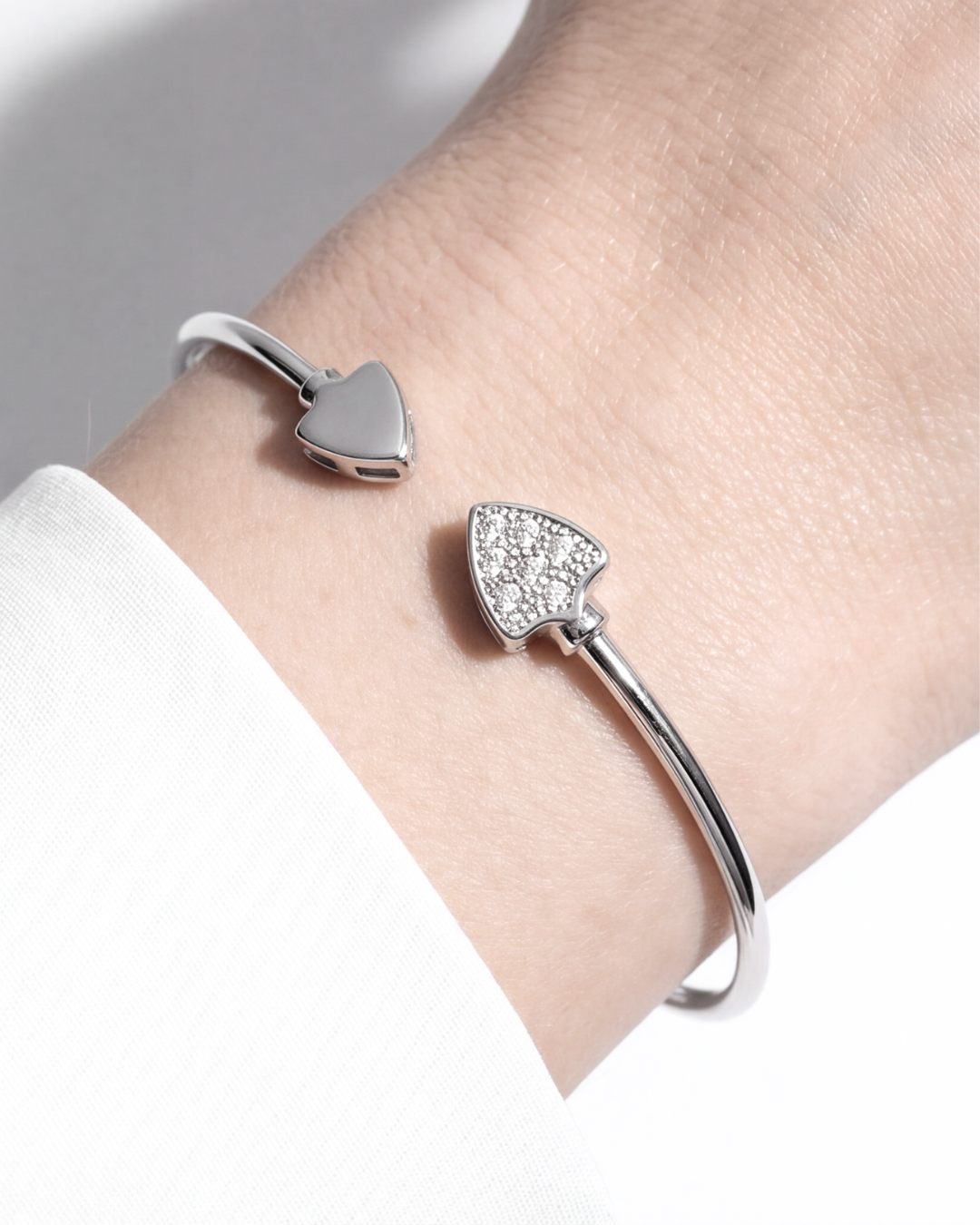 Aurelia Heart Open Cuff Bracelet
