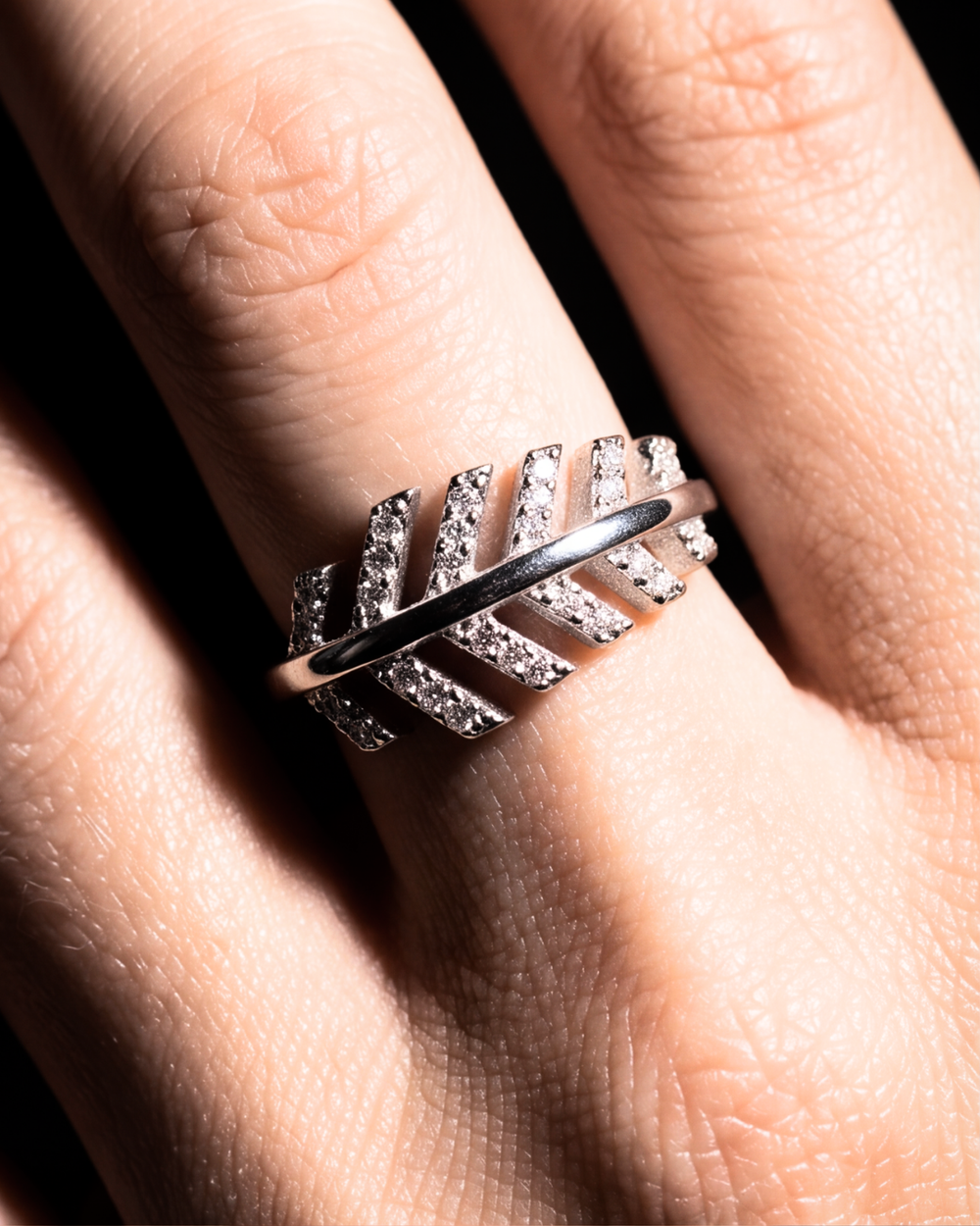 Celeste Leaf Ring