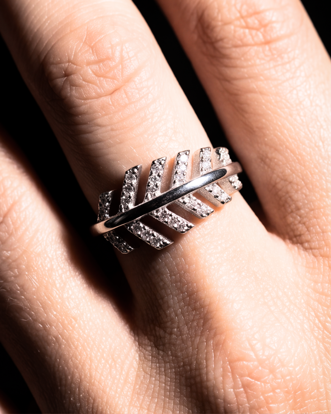 Eklavya Celeste Leaf Ring — catalog image 1