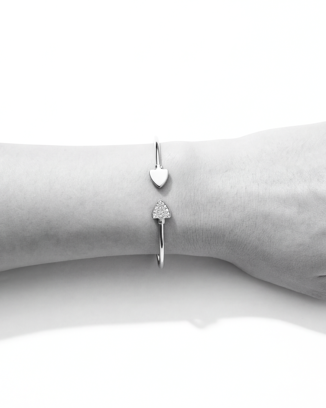 Aurelia Heart Open Cuff Bracelet