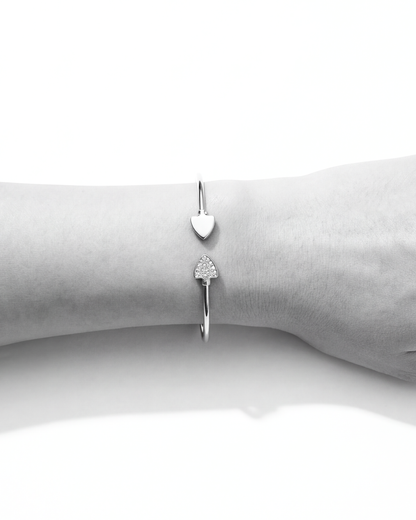 Aurelia Heart Open Cuff Bracelet