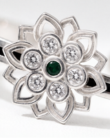 Eklavya Aurelia Pavé Heart Open Cuff Bracelet — catalog image 2
