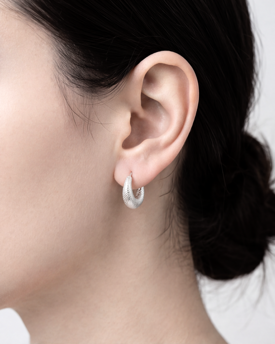 Lunara Textured Baali Hoops