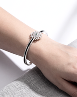 Eklavya Aurelia Pavé Heart Open Cuff Bracelet — catalog image 3