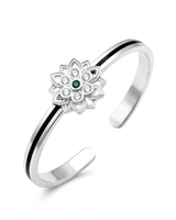 Eklavya Aurelia Pavé Heart Open Cuff Bracelet — catalog image 4