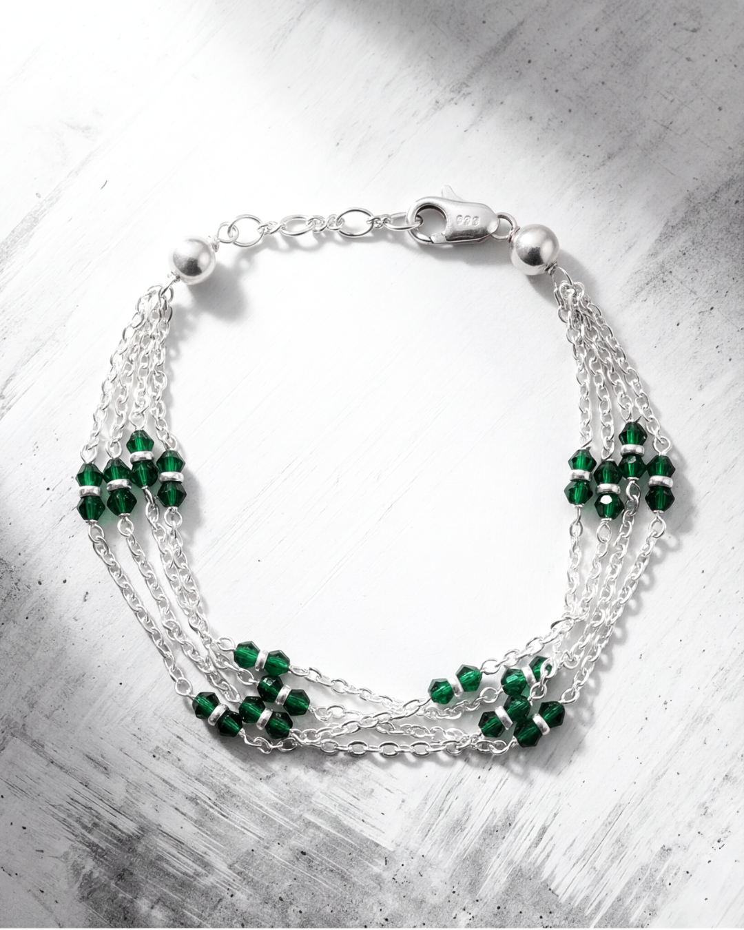 Emerald Cascade Bracelet