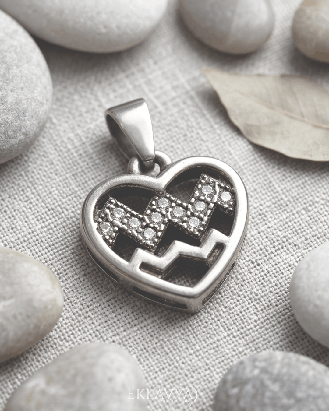 Zig Heart Pendant