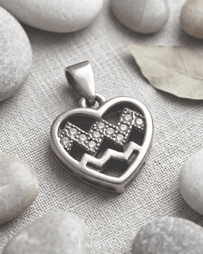 Zig Heart Pendant