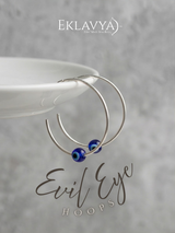 Eklavya Evil Eye Bead Hoop Earrings — catalog image 1