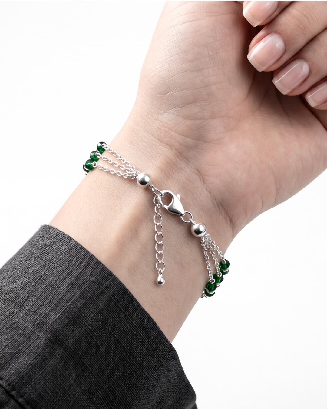 Emerald Cascade Bracelet