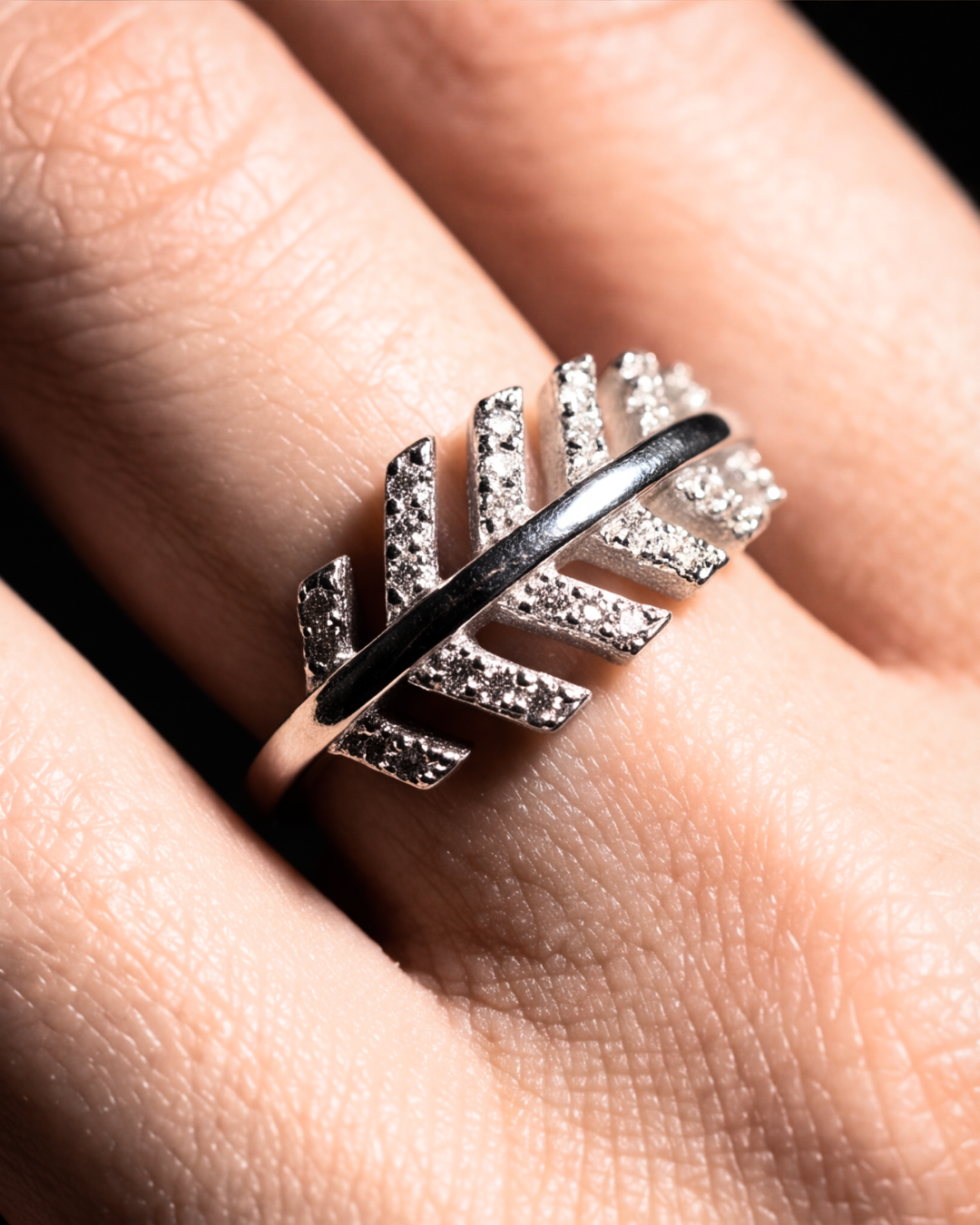 Eklavya Celeste Leaf Ring — catalog image 4
