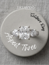 Aspect Three Stone Ring in 925 sterling silver