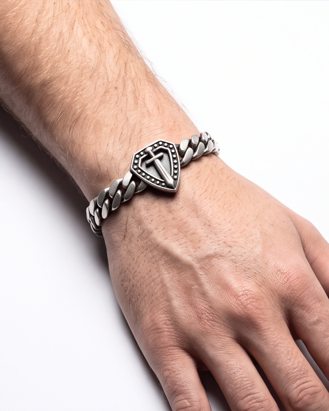 Eklavya Men's Shield Link Bracelet — catalog image 4