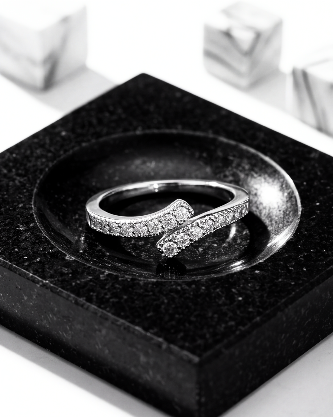 The Veyra Cross Pavé Ring