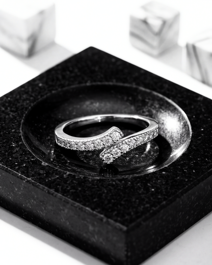 The Veyra Cross Pavé Ring