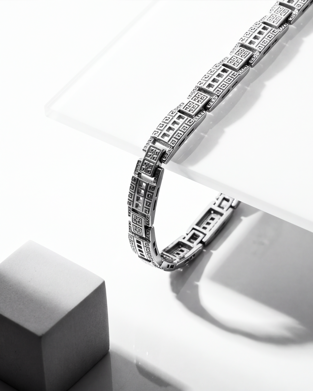 Eklavya Men's Imperial Geometric Link Bracelet — catalog image 3