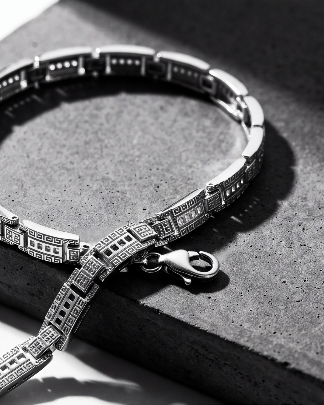 Eklavya Men's Imperial Geometric Link Bracelet — catalog image 4
