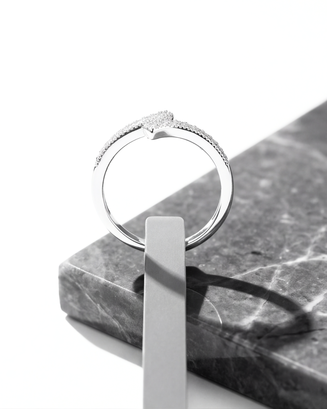 The Veyra Cross Pavé Ring