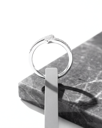 The Veyra Cross Pavé Ring